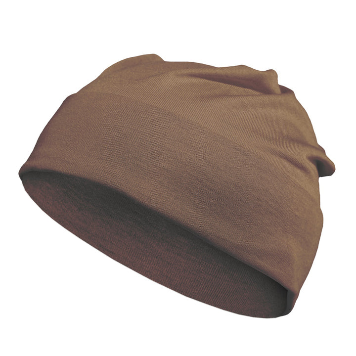 Mocha Silver Jersey Modal Beanie