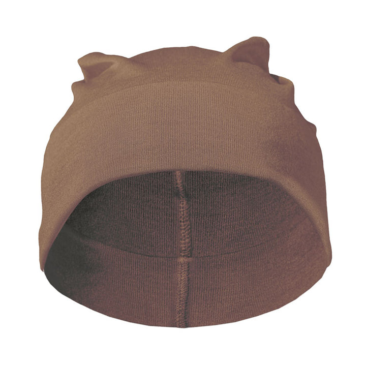 Mocha Silver Jersey Modal Beanie