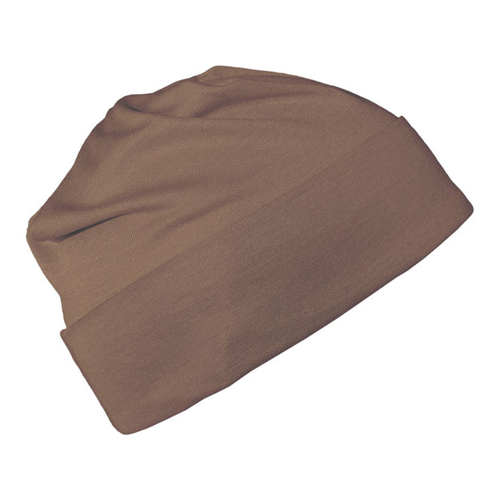 Mocha Silver Jersey Modal Beanie