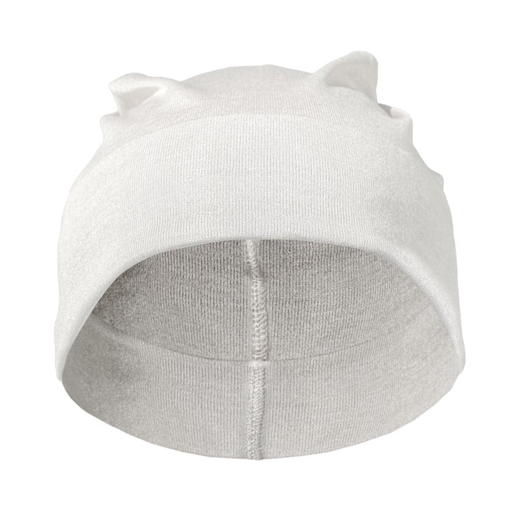 Natural Silver Jersey Modal Beanie