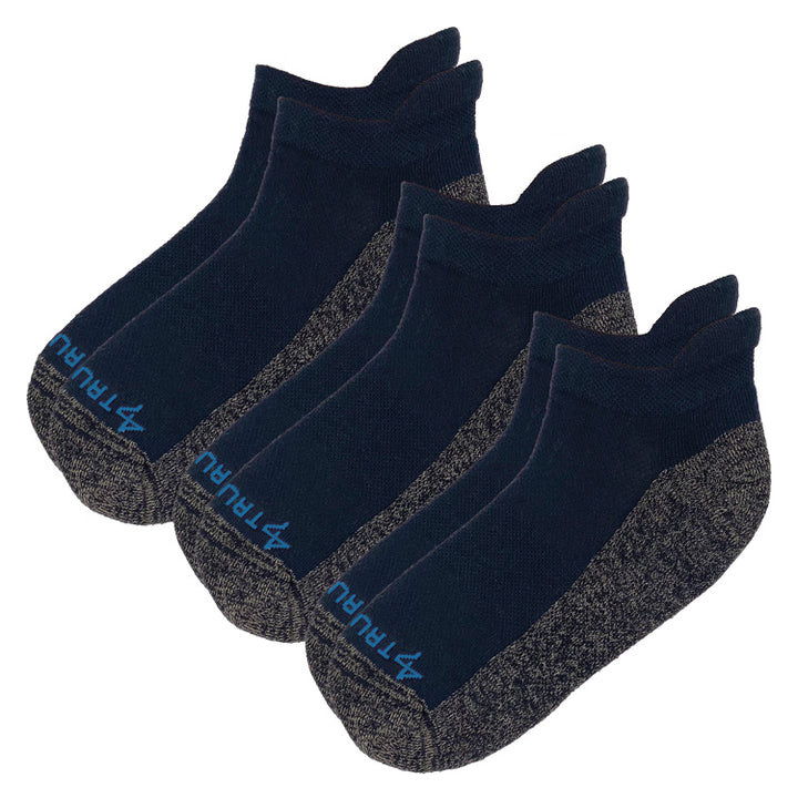 Low-Cut Black Merino Wool Grounding Socks