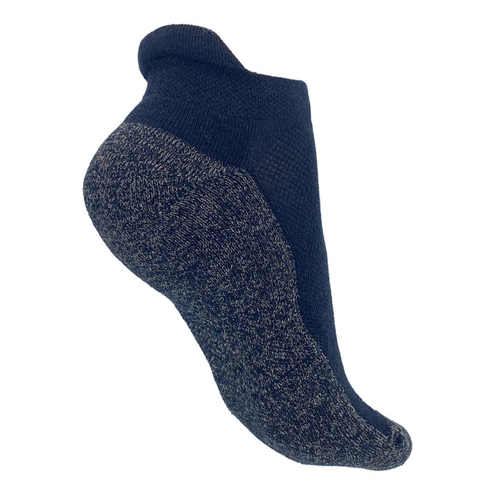 Low-Cut Black Merino Wool Grounding Socks