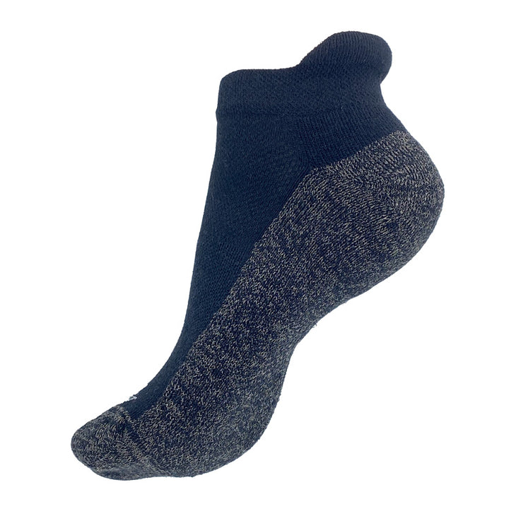 Low-Cut Black Merino Wool Grounding Socks