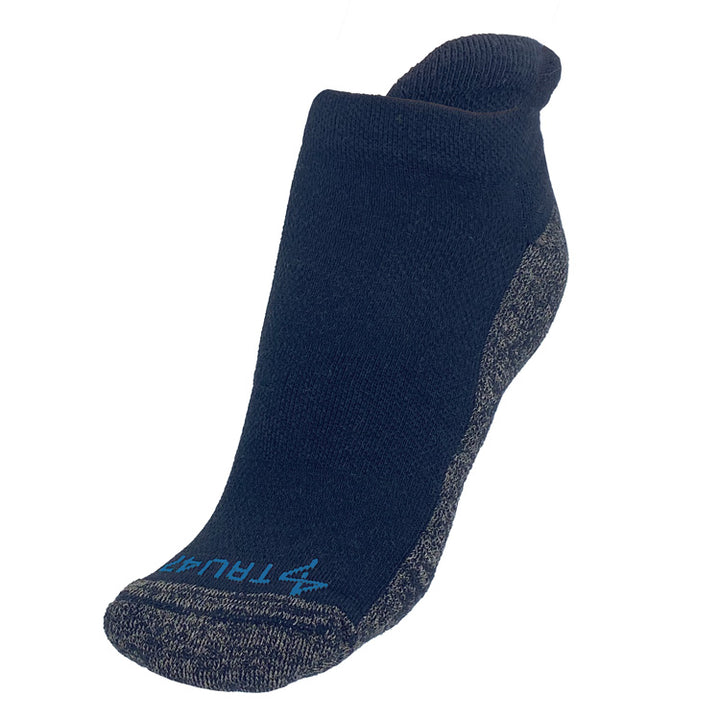 Low-Cut Black Merino Wool Grounding Socks
