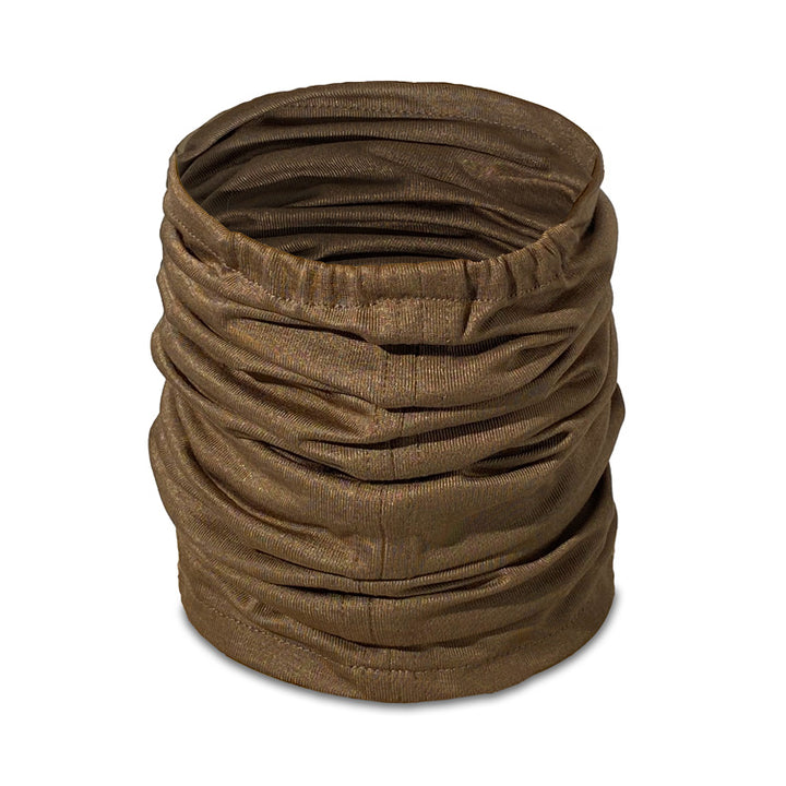 Mocha Jersey & Silver Neck Gaiter