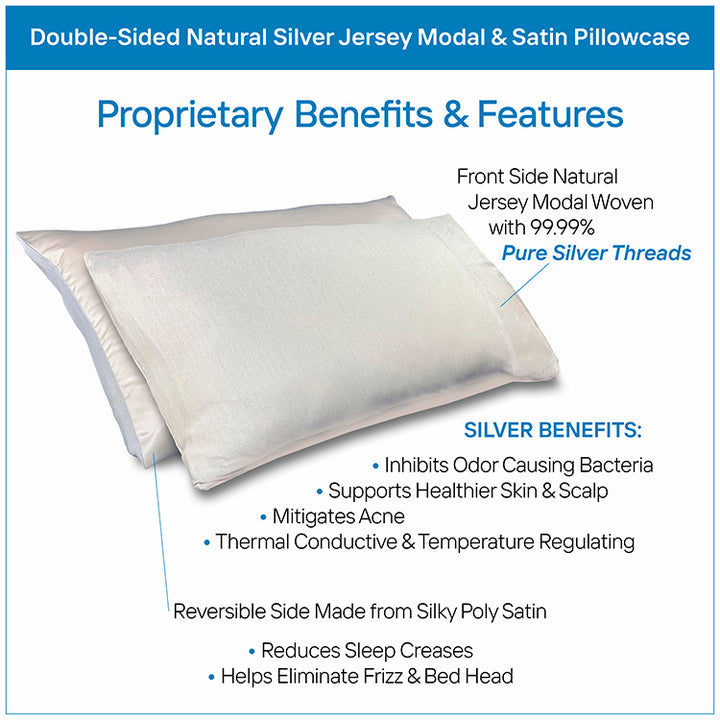 Natural Silver Modal Pillowcase - King