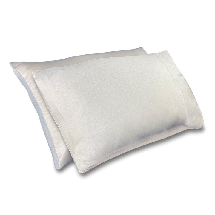 Natural Silver Satin & Modal Pillowcase - Standard/Queen
