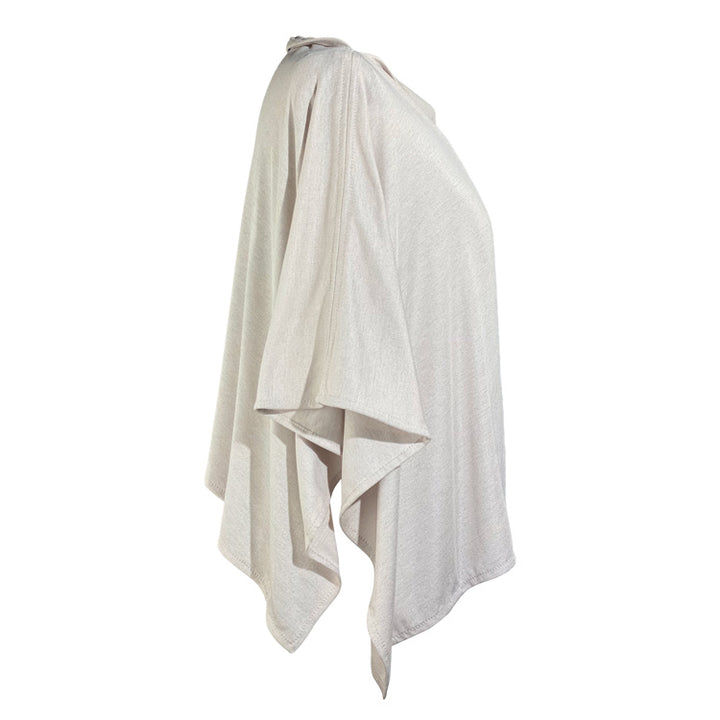 Natural Silver Modal Poncho Short