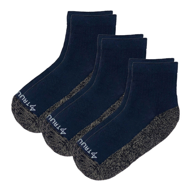QUARTER Black Cotton Grounding Socks