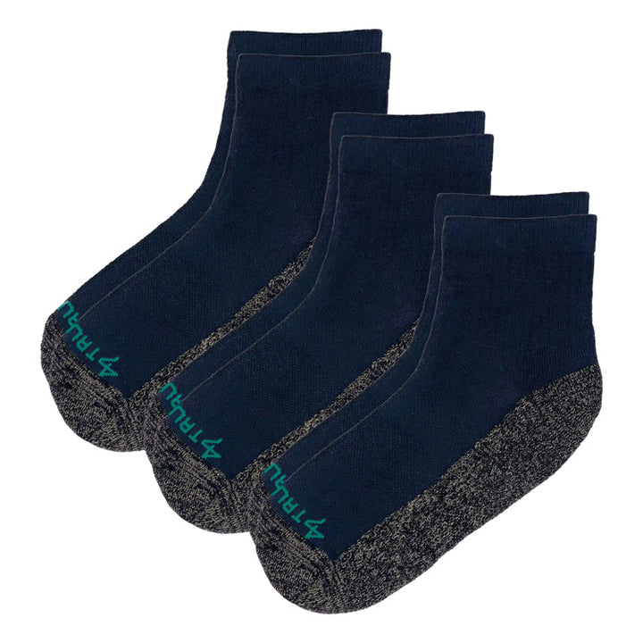 QUARTER Black Merino Wool Grounding Socks