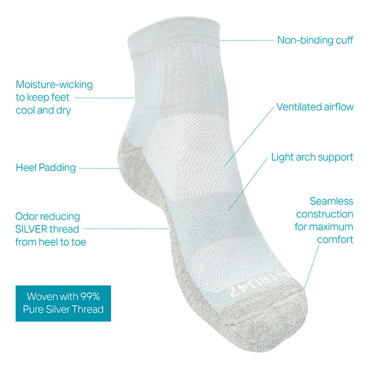 QUARTER Cotton Grounding Socks