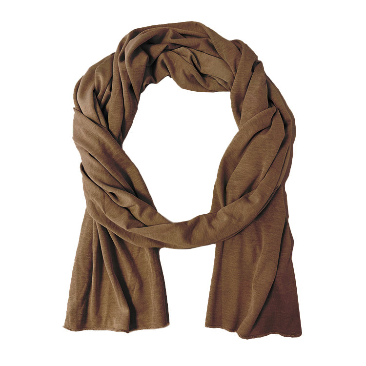 Mocha Silver Jersey Modal Scarf - Long