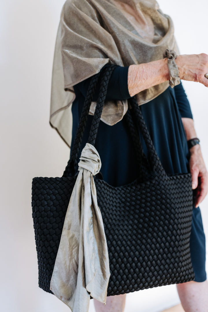 PONCHO, SILVER MESH - Short