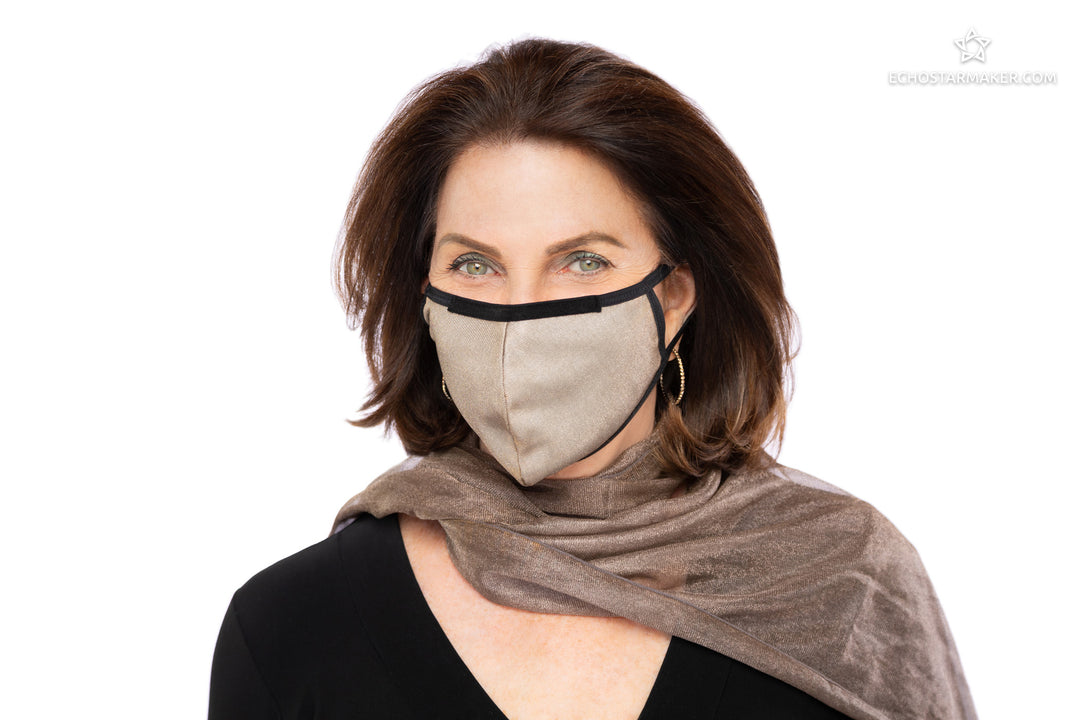 Woman Wearing Heavyweight Mesh Mask Cup