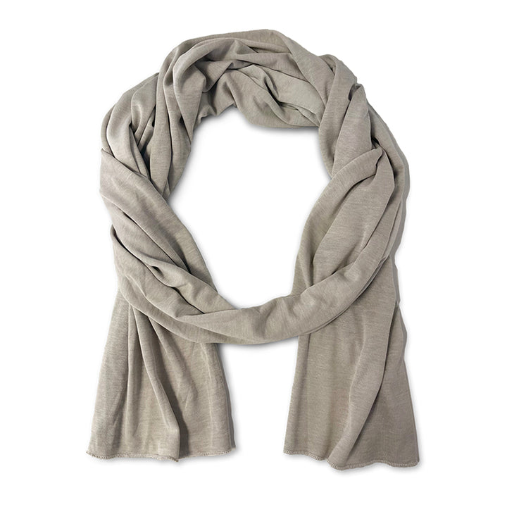 Natural Silver Jersey Modal Scarf - Long