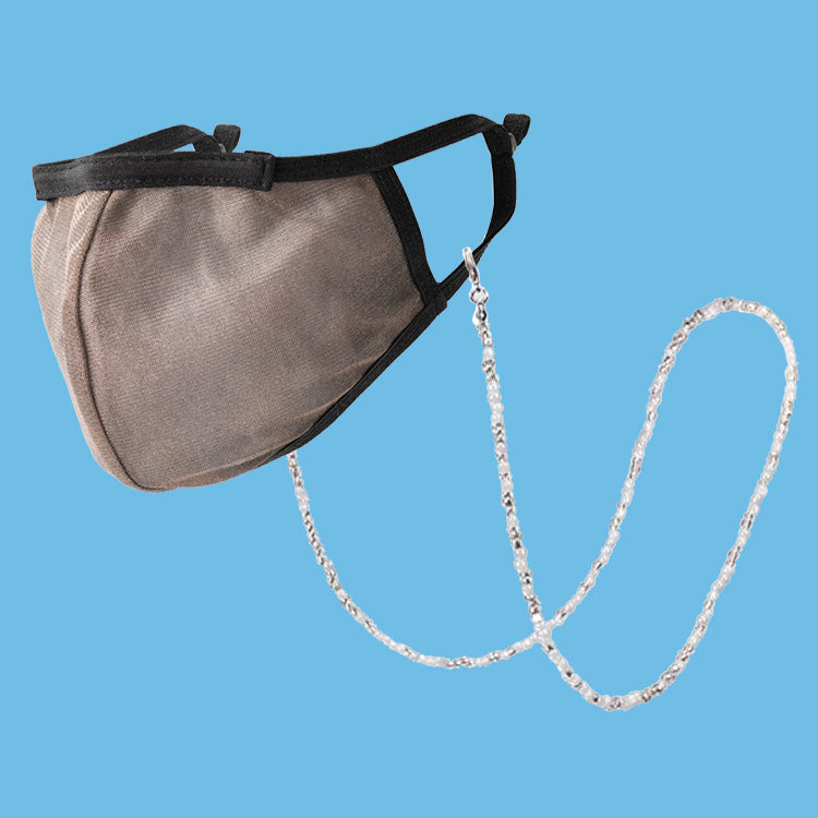 Silver & Crystal Bead Lanyard
