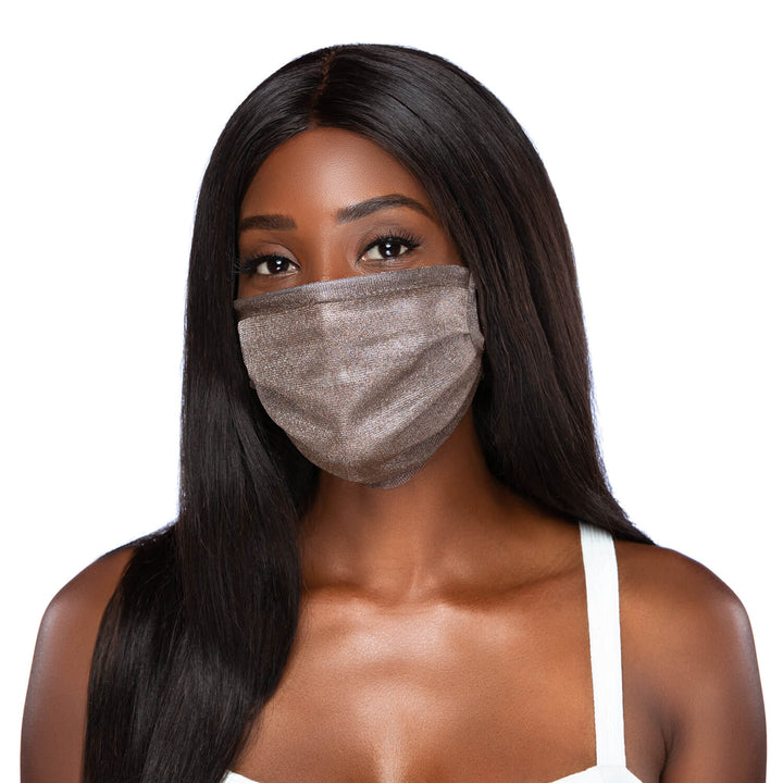 Silver Mesh Mask - Pleated
