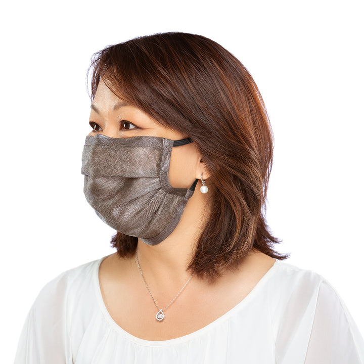 Silver Mesh Mask - Pleated