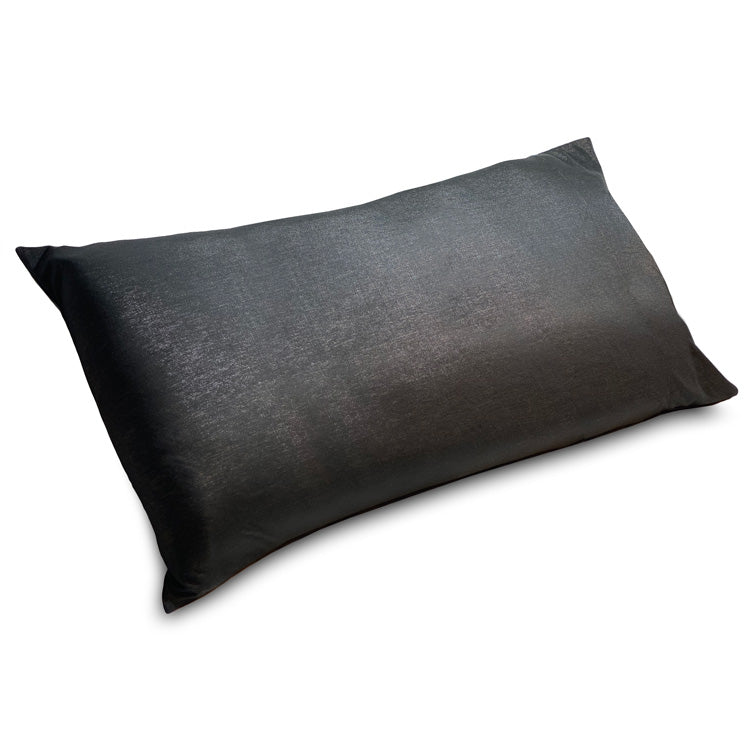 Black Silver Jersey Modal & Satin Pillowcase – King
