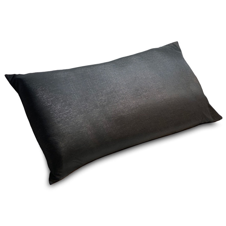 Black Silver Jersey Modal & Satin Pillowcase – King