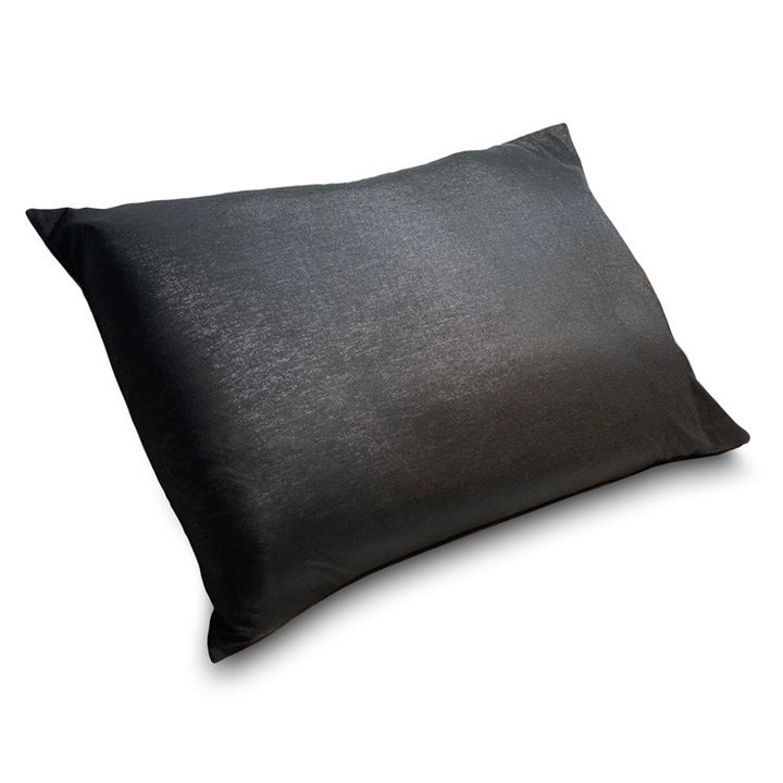 Black Silver Jersey Modal & Satin Pillowcase – Standard/Queen