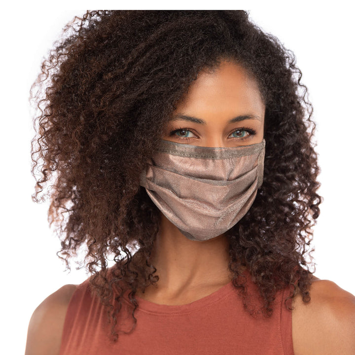 Trifecta Copper/Silver Mask - Pleated