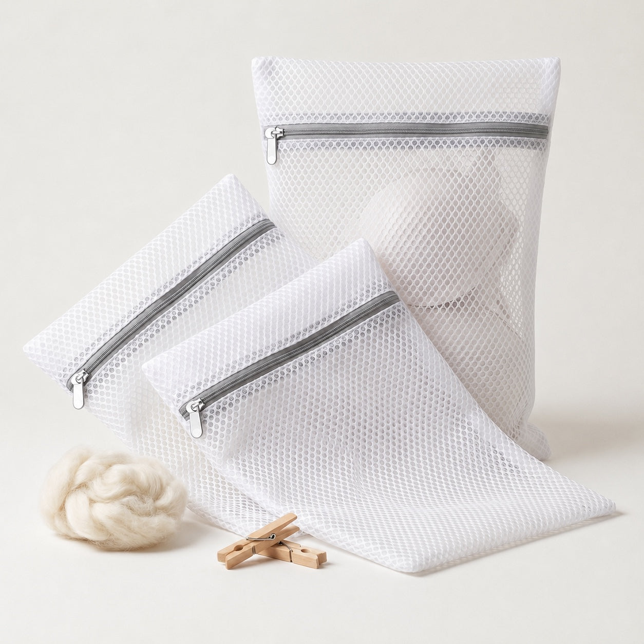 GroundLuxe™ Premium Honeycomb Mesh Laundry Bags | 3-Piece Set (12" x 16")