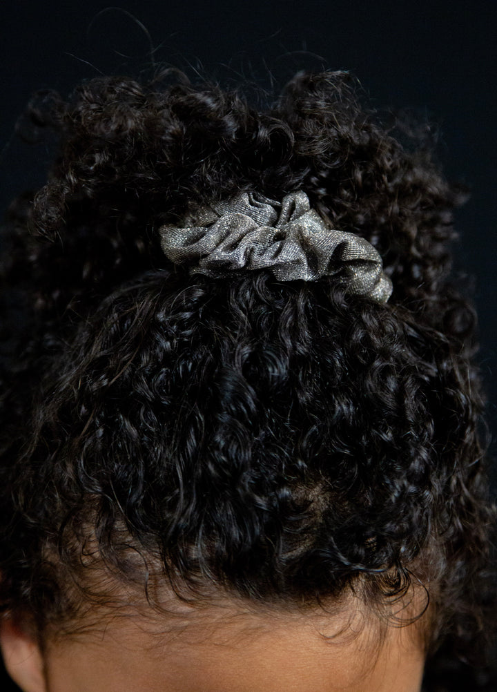Silver Hair Scrunchies