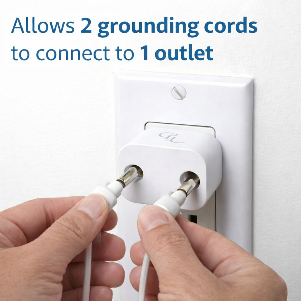 GroundLuxe Grounding Safety Adapter for North American Outlet