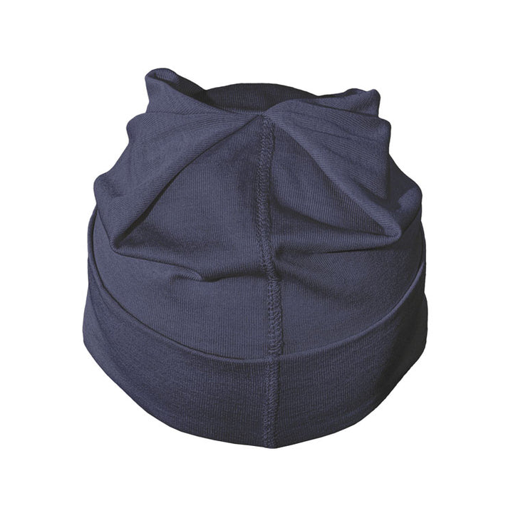 Kids Denim Silver Cotton Double Knit Beanie