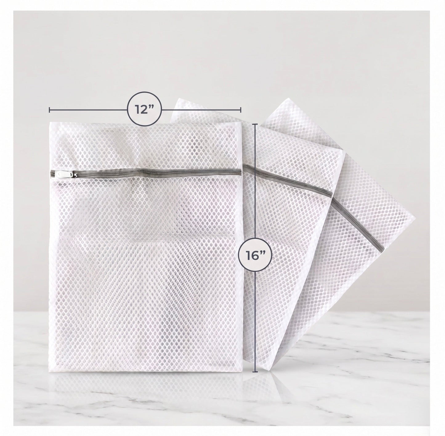 GroundLuxe™ Premium Honeycomb Mesh Laundry Bags | 3-Piece Set (12" x 16")