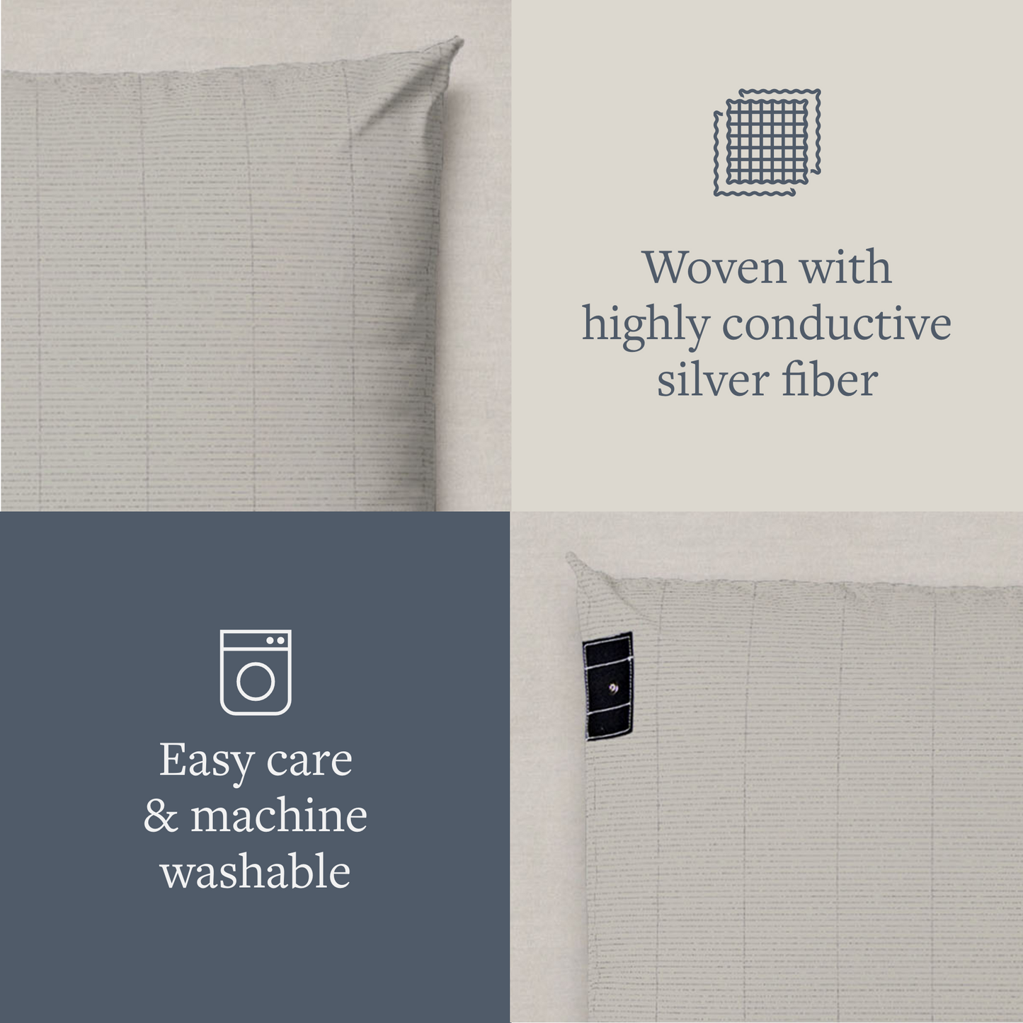 GroundLuxe Luxury Grounding Pillowcase (Organic Cotton)