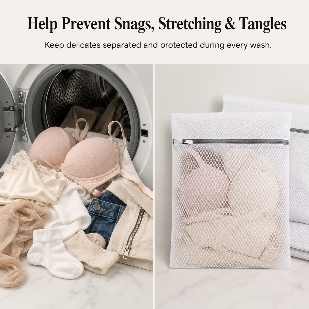 GroundLuxe™ Premium Honeycomb Mesh Laundry Bags | 3-Piece Set (12" x 16")
