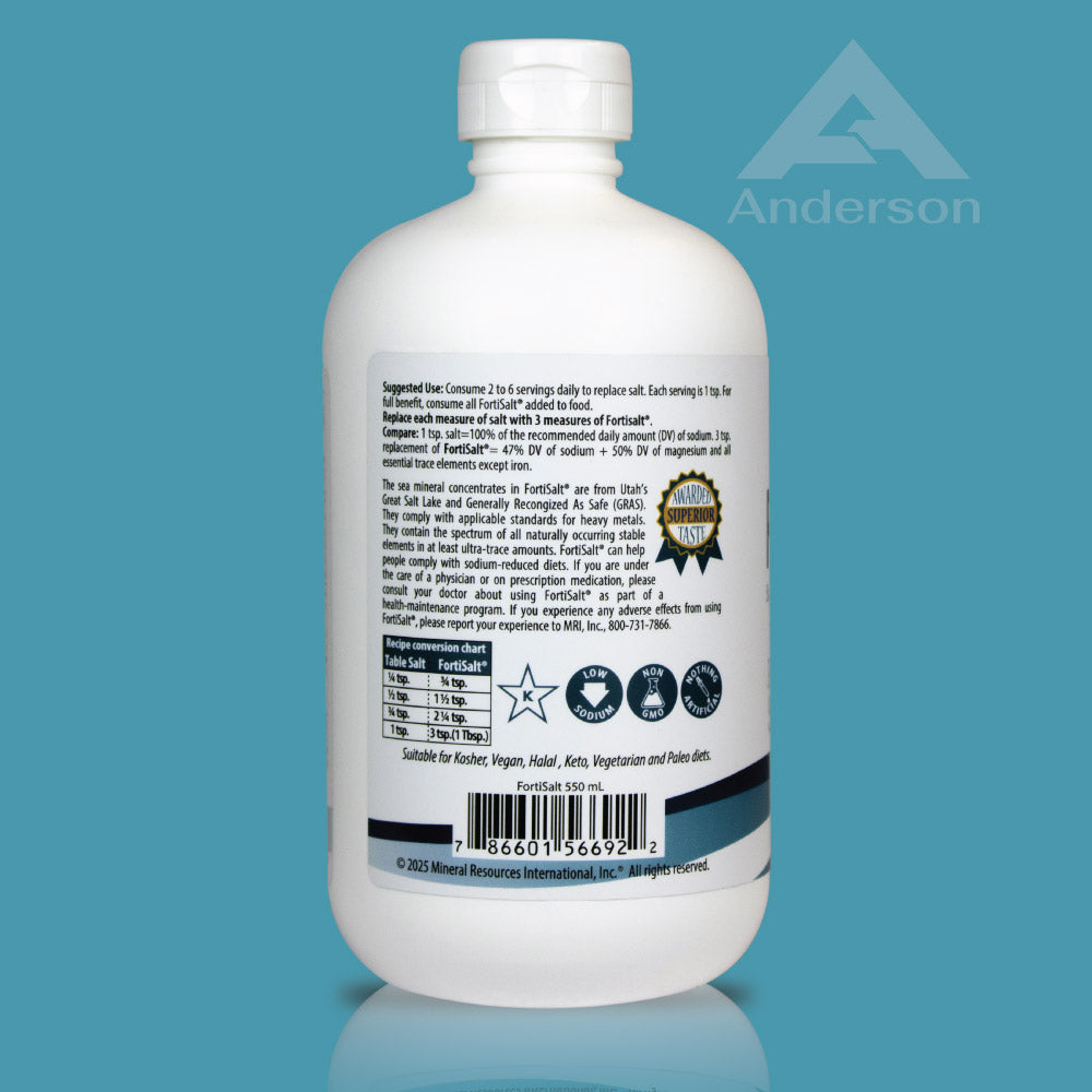 FortiSalt Reduced Salt Seasoning/Gourmet Salt Substitute Refill Size 550 mL (18.6 fl.oz.)