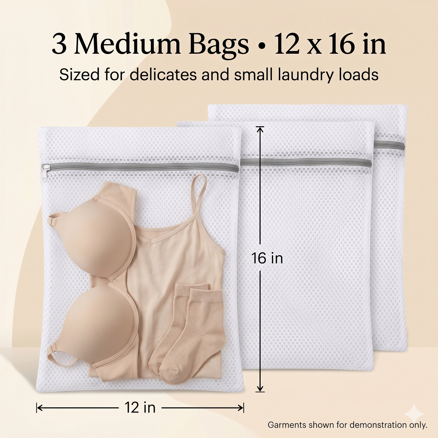 GroundLuxe™ Premium Honeycomb Mesh Laundry Bags | 3-Piece Set (12" x 16")