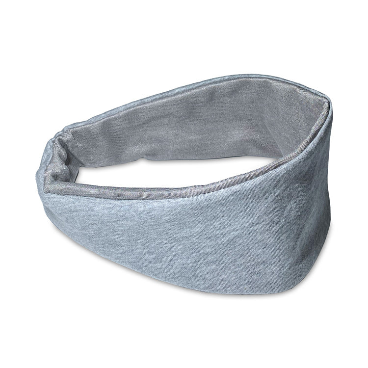 Reversible Heather Silver Cotton Double Knit Headband