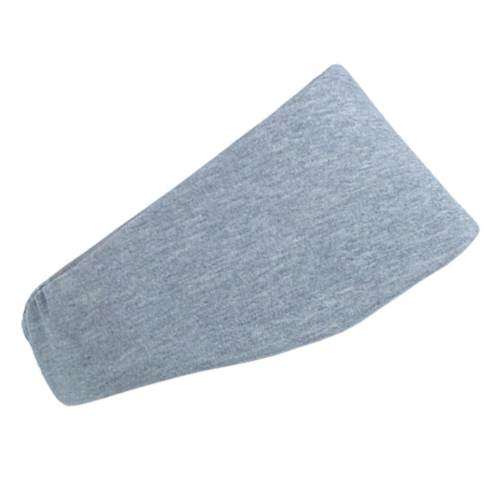 Reversible Heather Silver Cotton Double Knit Headband