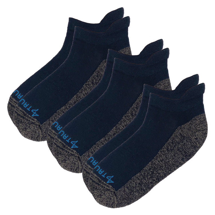 Low-Cut Black Merino Wool Grounding Socks