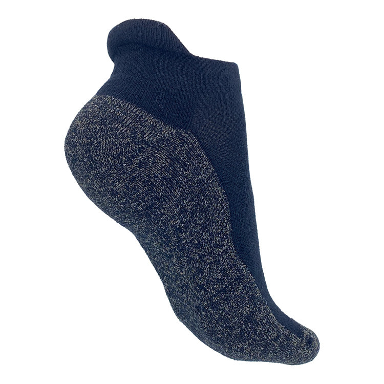 Low-Cut Black Merino Wool Grounding Socks