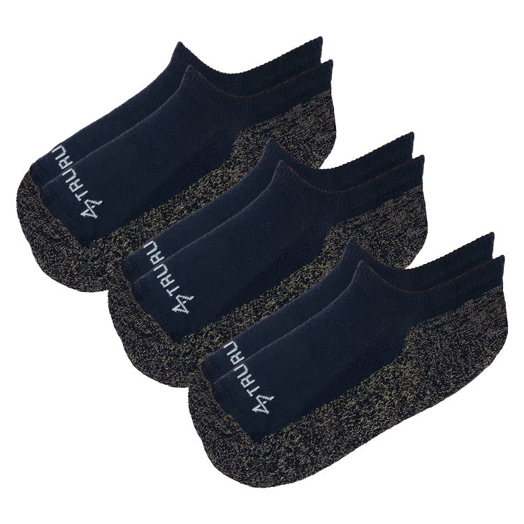 No-Show Black Cotton Grounding Socks