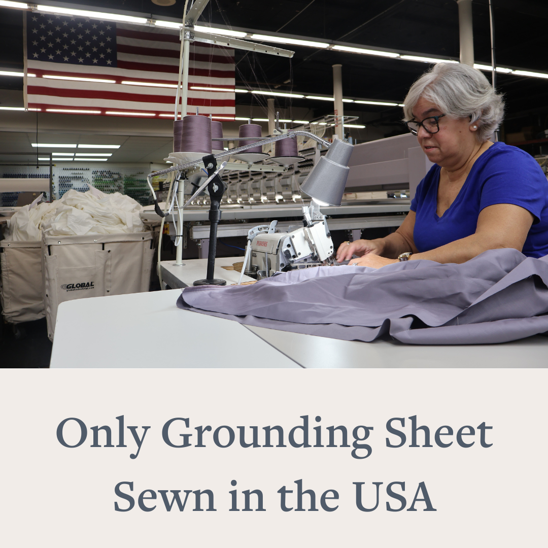 GroundLuxe Fitted 18-inch Deep Pocket US-Sewn Grounding Sheet (Organic Cotton)