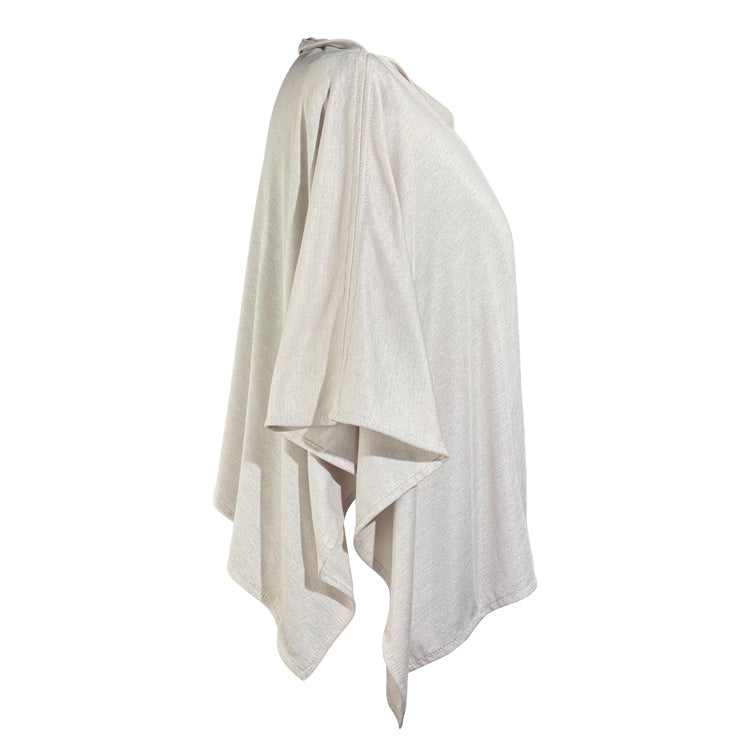 Natural Silver Modal Poncho Short