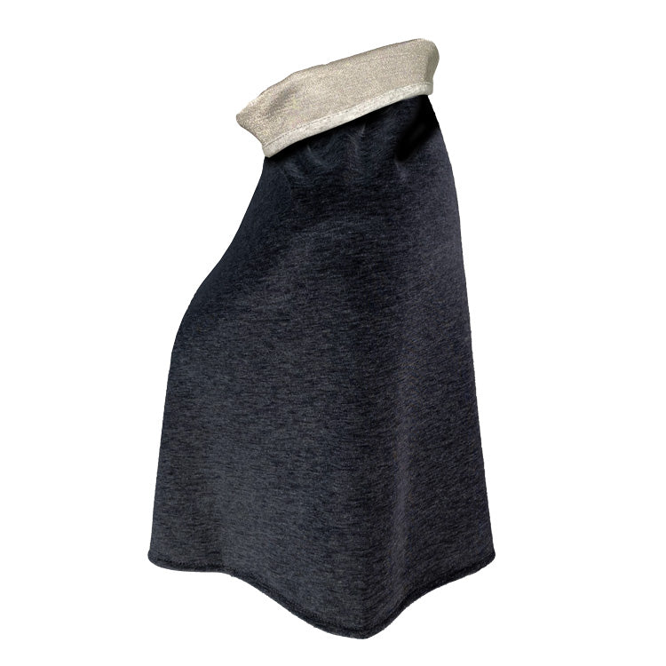 Poncho Cotton Double Knit Black-Short