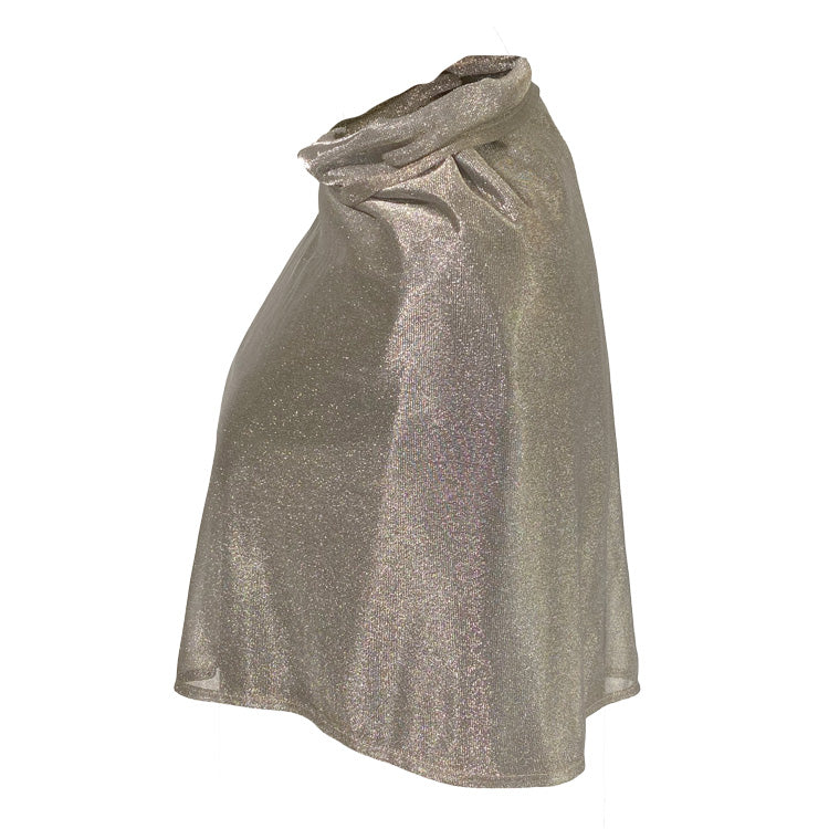 PONCHO, SILVER MESH - Short