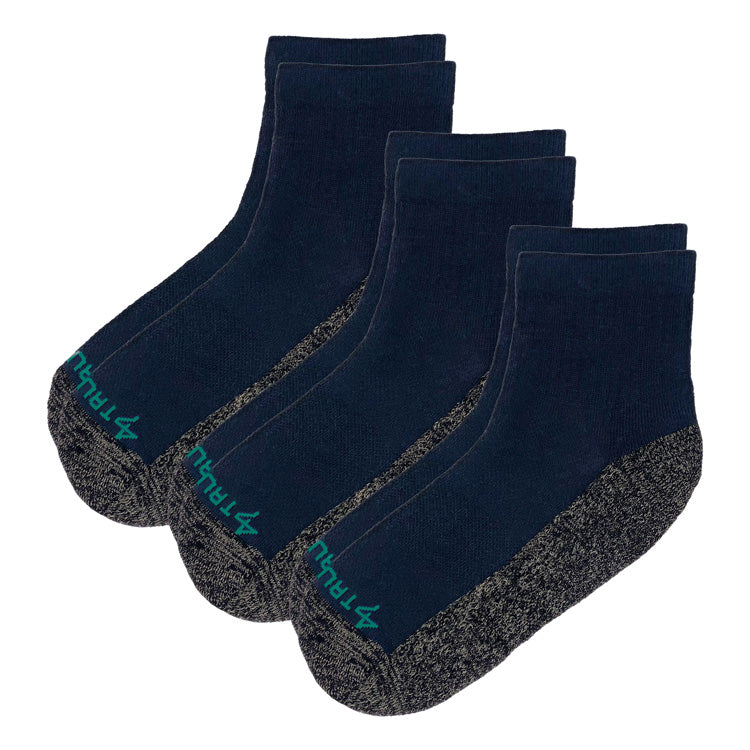 QUARTER Black Merino Wool Grounding Socks