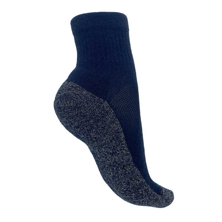 QUARTER Black Merino Wool Grounding Socks