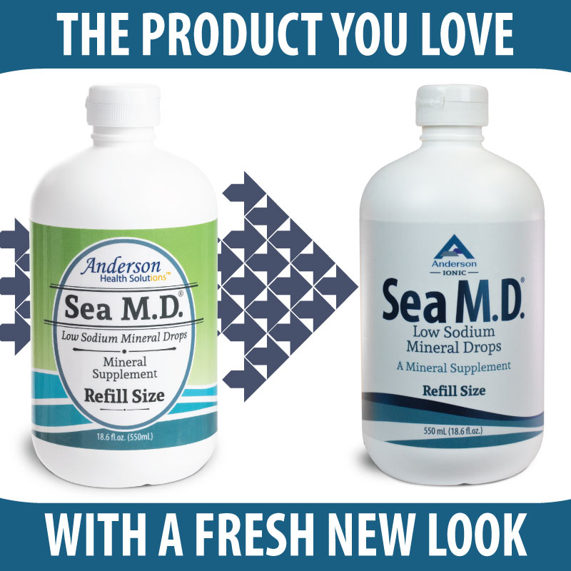 Sea M.D. Refill Size Concentrated Trace Mineral Drops 550 mL (18.6 fl.oz.)