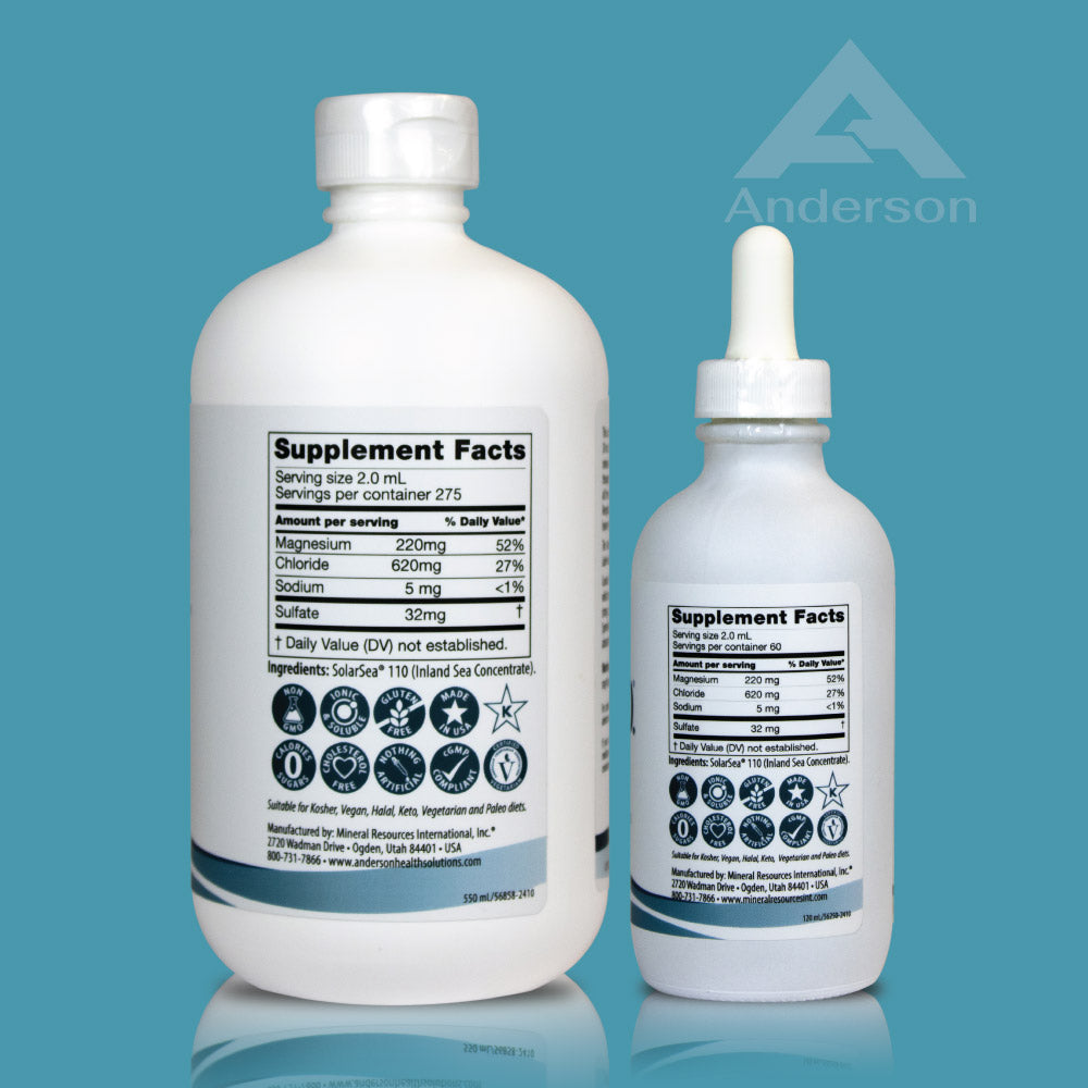 Sea M.D. Concentrated Trace Mineral Drops 120 ml & 550 ml Bundle