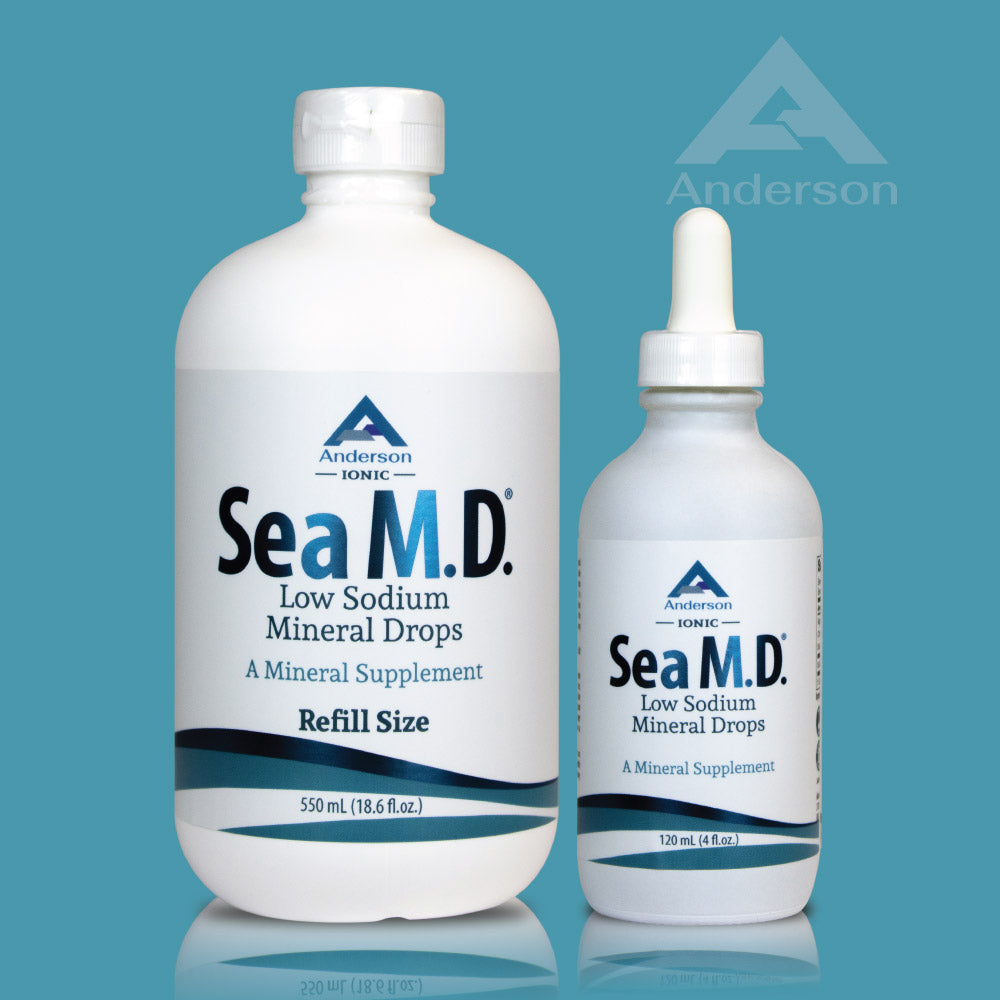 Sea M.D. Concentrated Trace Mineral Drops 120 ml & 550 ml Bundle