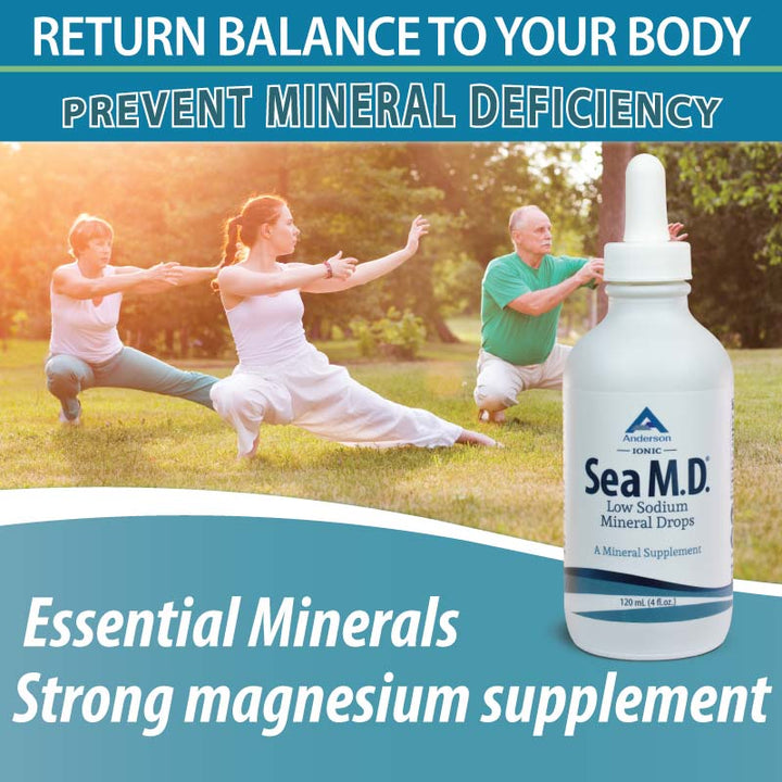 Sea M.D. Concentrated Trace Mineral Drops 120 ml & 250 ml Bundle